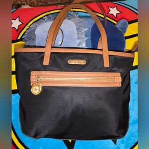 Michael Kors Black and Brown Medium Tote